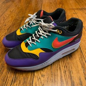 Nike Air AM1 Purple Orange Yellow Green Multicolored Sneakers